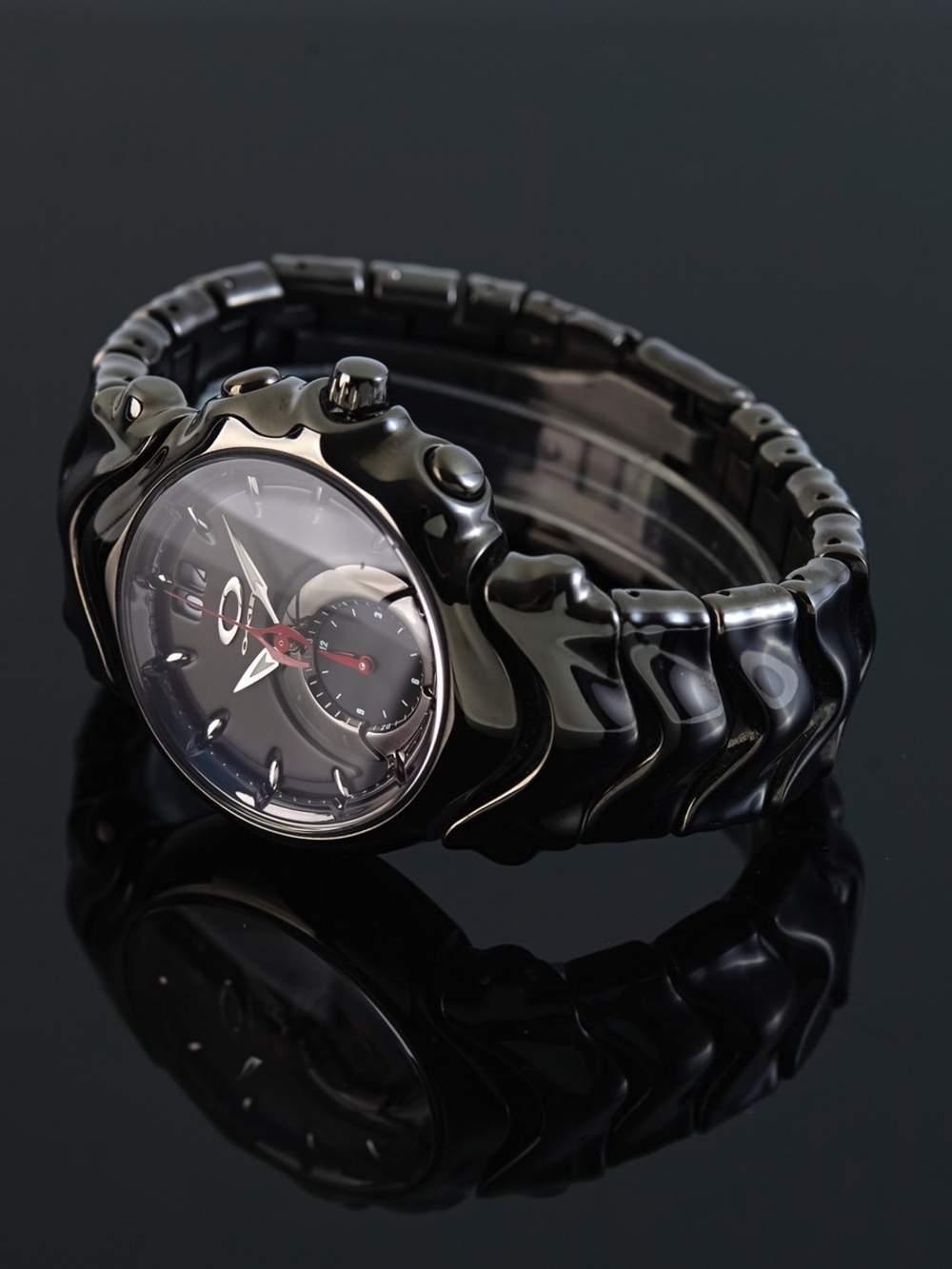 New Rare Oakley Judge Stealth Black Chronograph Watch – New Battery